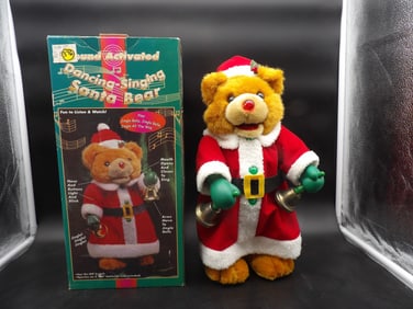 SOUND ACTIVATED DANCING & SINGING SANTA BEAR