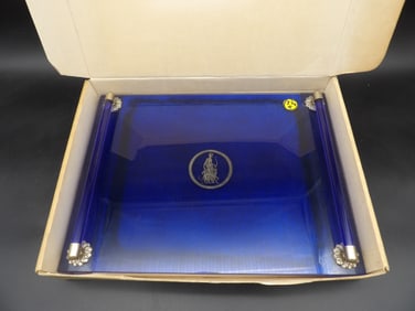 AVON PRIZE MOONWIND BLUE VANITY TRAY
