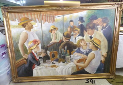 FRAMED RENOIT COPY BY HASTINGS (SIGNED BY ARTIST) NO SHIPPING