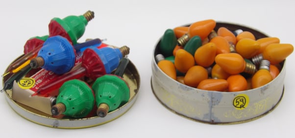 VINTAGE CHRISTMAS LIGHT BULB LOT