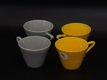 Homer Laughlin Harlequin Tea Cups (4)