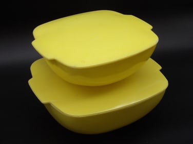 Pyrex Yellow Square Hostess Casserole Dishes (2)