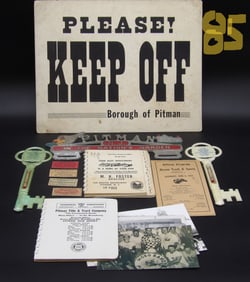 Pitman NJ Photos, Ephemera, Business Items, Badges, Postcards, etc