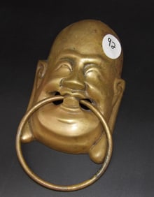 Brass 'Happy Buddha' Door Knocker