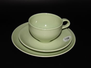 Russel Wright Iroquois Casual Tea Cup, Saucer, Plate