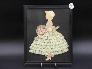 Framed Ribbon Doll and Framed Ribbon Art Baby