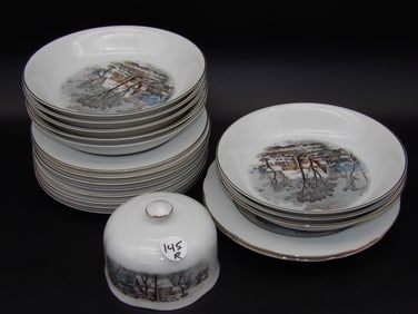 Avon - Currier & Ives China Set (13 pcs)