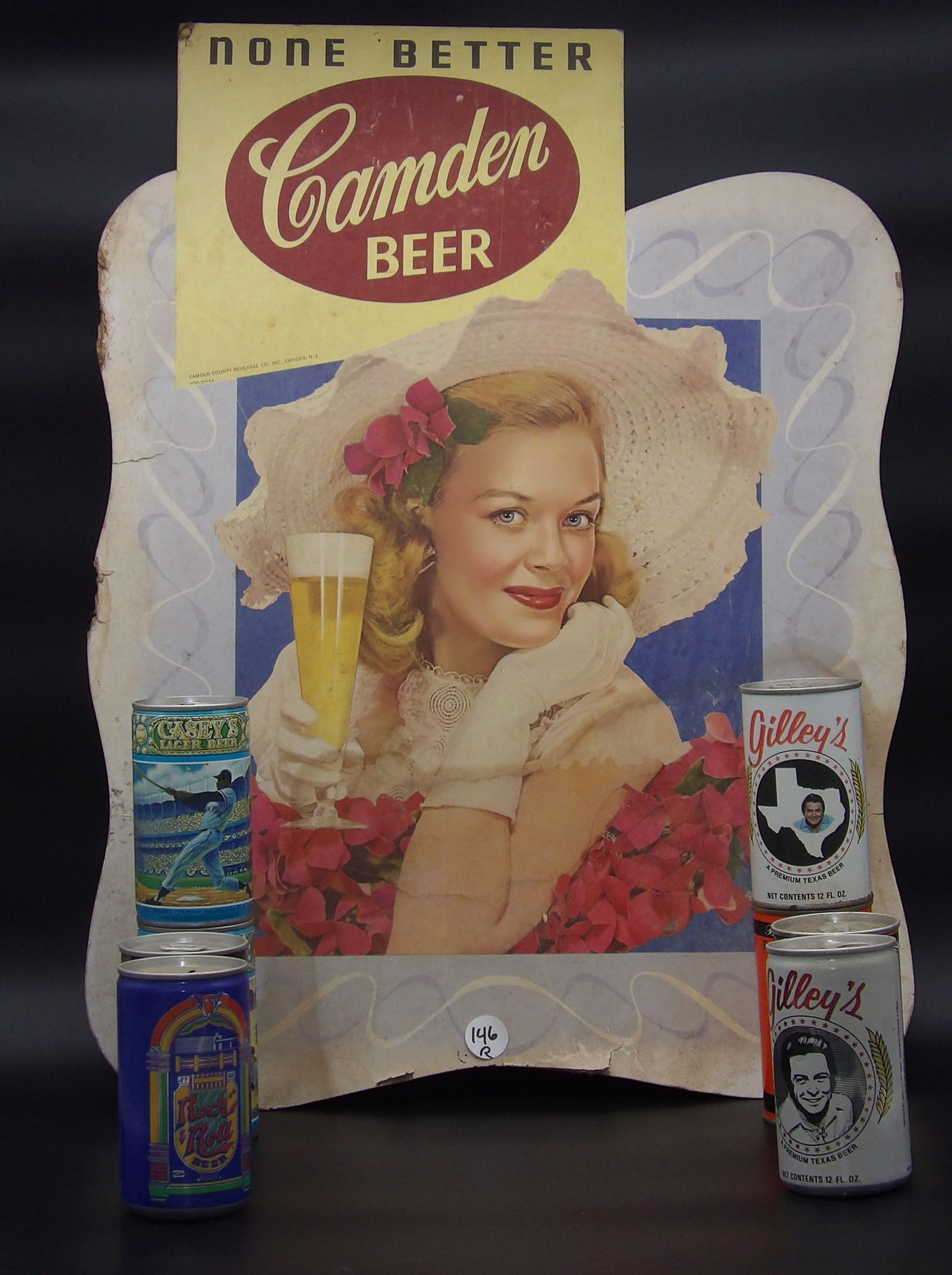 Vintage "Camden Beer" Advertisement Sign & Beer Cans (25) (1 of 5)