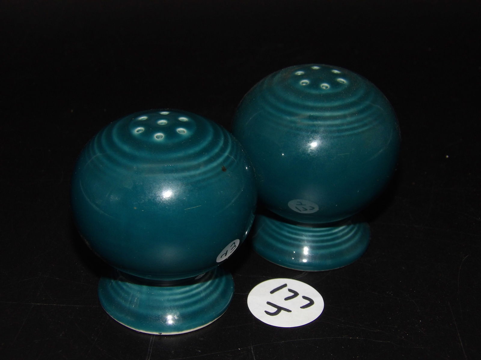 Fiestaware Round Ball Salt & Pepper Shakers (1 of 1)