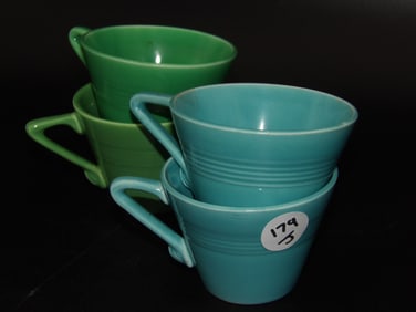 Homer Laughlin Harlequin Tea Cups (4)