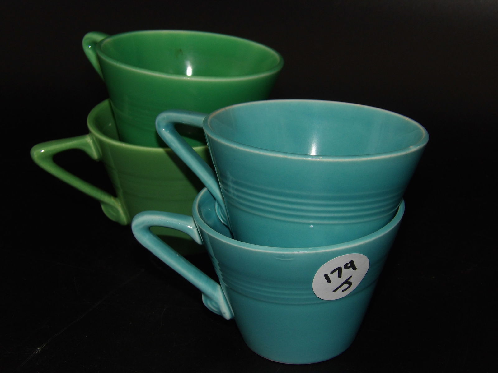 Homer Laughlin Harlequin Tea Cups (4) (1 of 3)