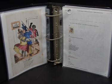 Vinegar Valentine / Penny Dreadful Info Binder, Valentine Catalogs, Stereoscope Cards