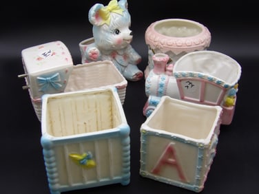 Nursery Glass Ceramic Planters (6)