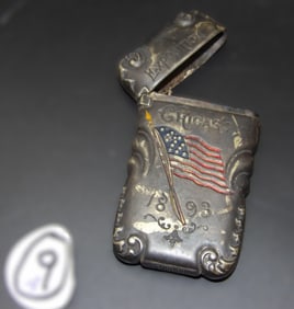 1893 Chicago World's Fair Exposition Souvenir Match Safe / Vesta Case