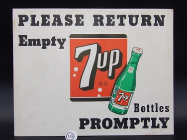 Vintage 7-Up Stand Up Advertising Sign