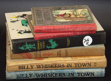 Vintage Children's Books (6) - Alice In Wonderland, Billy Whiskers, Grimm's, more