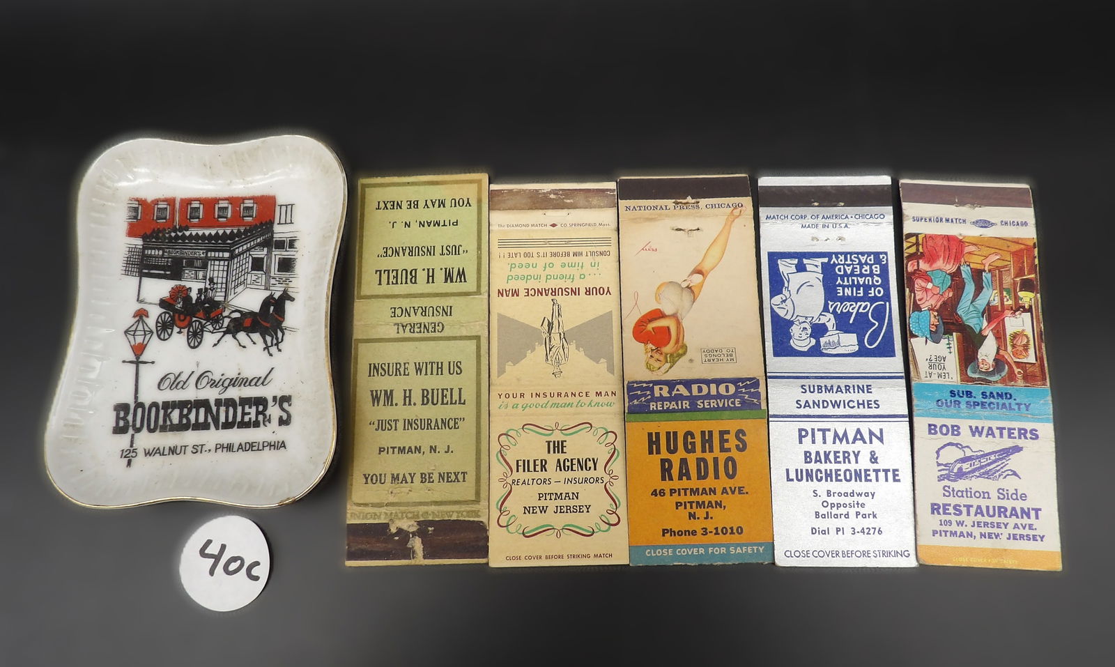Vintage Promotional Matchbook Covers (5) & Ashtray (1 of 4)