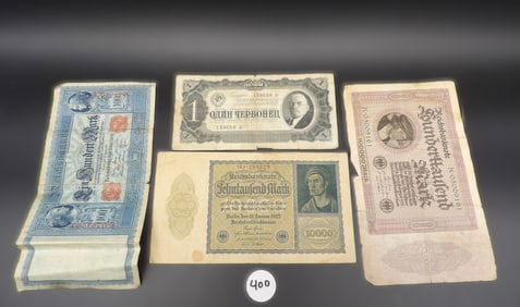 German & Russian Paper Money (4)
