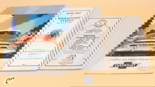 1952 Chevrolet Sales Brochure, Vintage Road Maps (2)