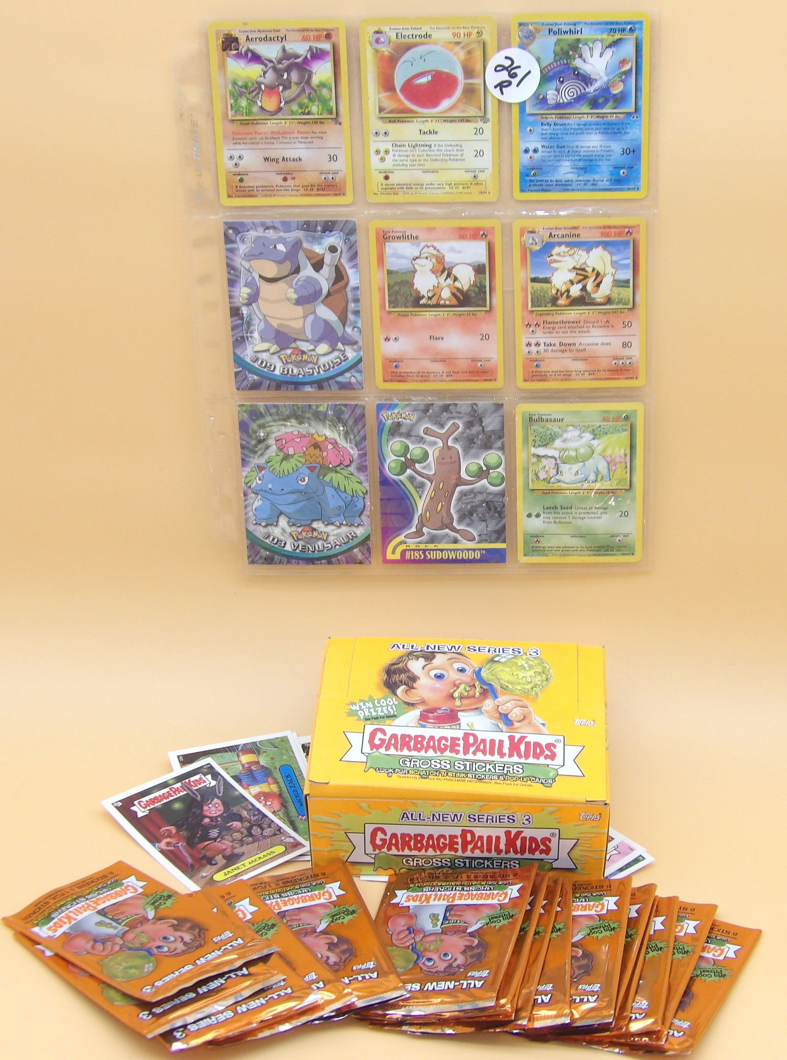 Pokemon & Garbage Pail Kids Trading Card Lot (1 of 3)