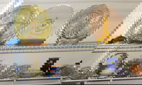 Entire Shelf of Glassware Lot