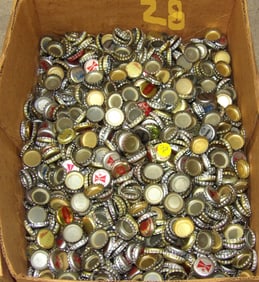 Vintage Beer Bottle Caps Box Lot