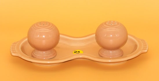 Fiestaware Figure 8 Tray and Salt/Pepper Shakers