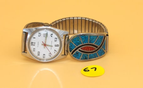 Navajo-style Cuff Bracelet Watch
