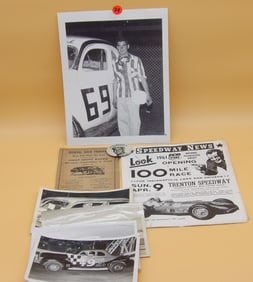 Vintage Race Program, Speedway News, Photos, Button