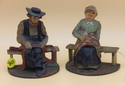 Cast Iron Amish Bookends