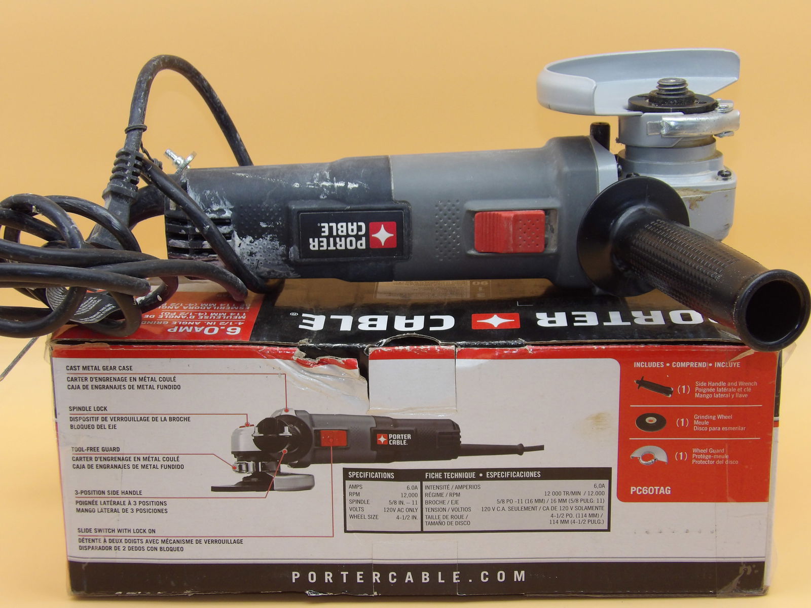 Porter-Cable 6 Amp Angle Grinder - 3