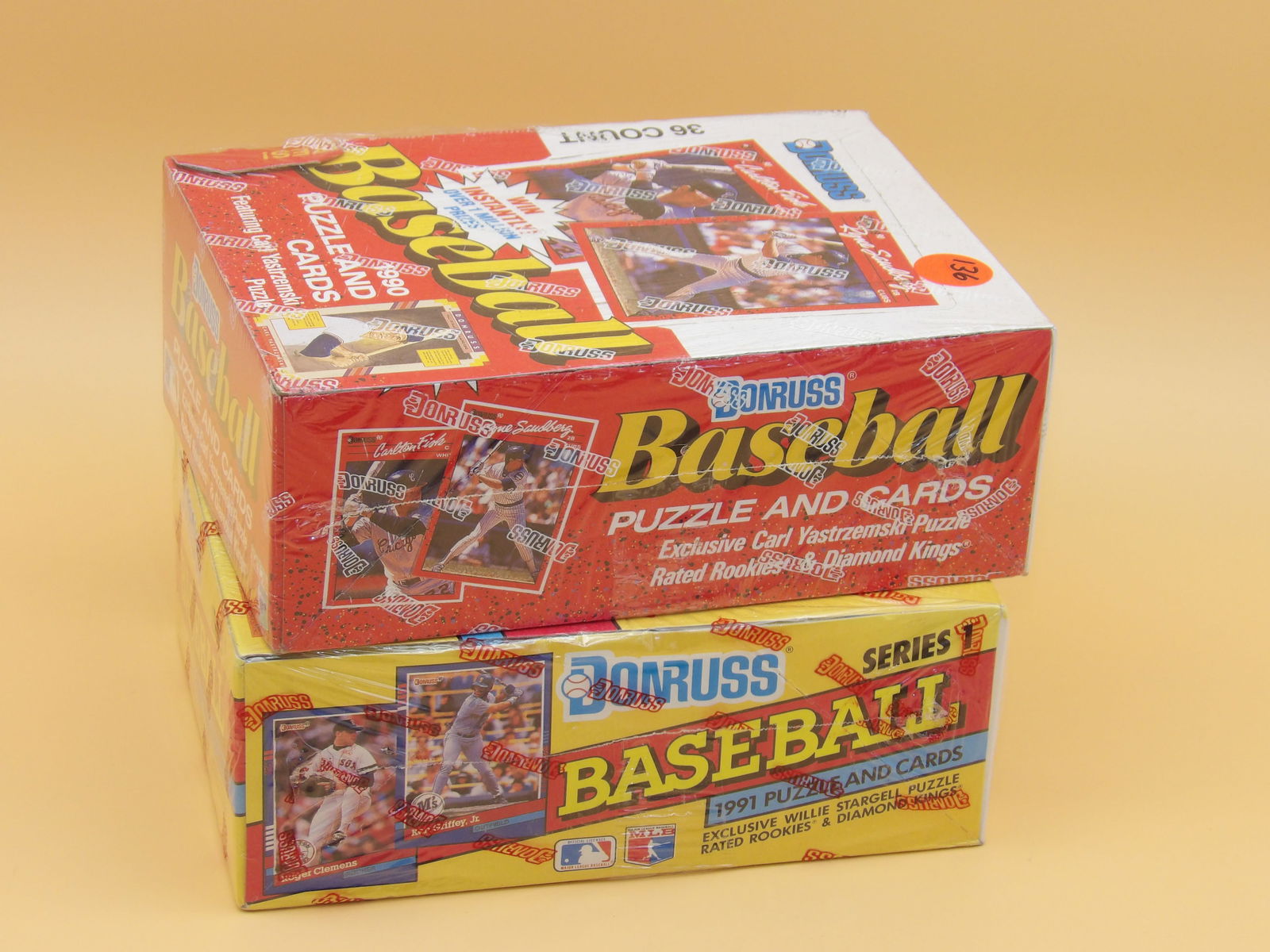 Donruss Baseball Trading Card Sealed Wax Box 1990 & 1991 (1 of 2)