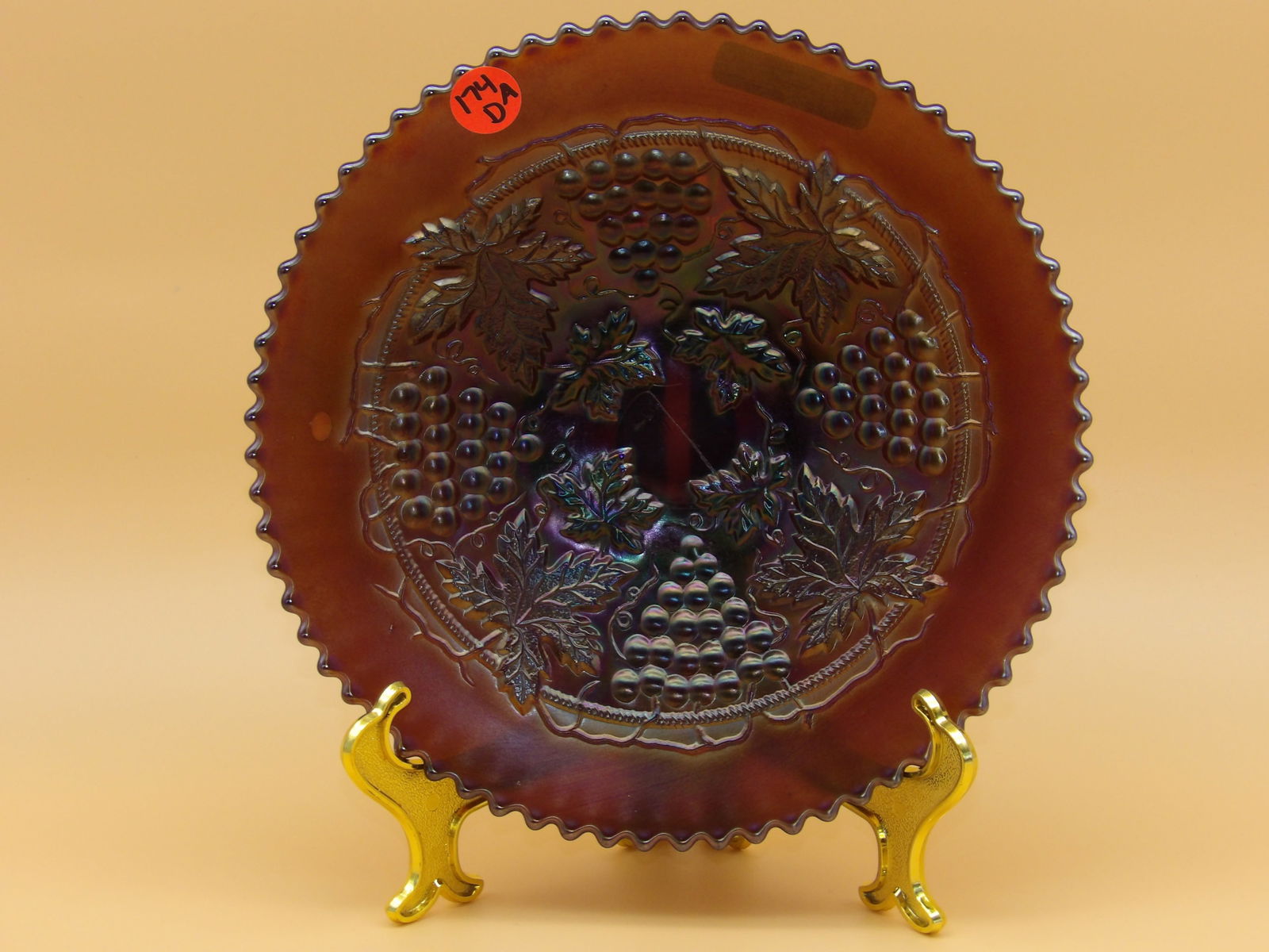 Northwood Grape & Cable Sawtooth Dish (1 of 2)