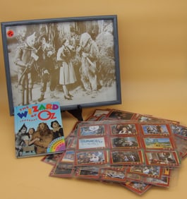 Wizard of Oz Framed Photo, Trading Cards, and Cook Book