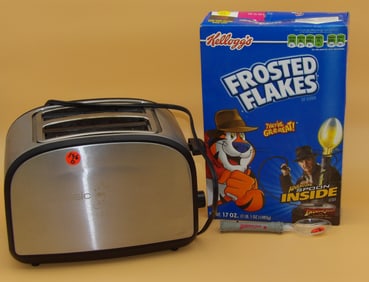 Disney 'Classic Mickey' Toaster & Indiana Jones Frosted Flakes Box w/ Adventure Spoon