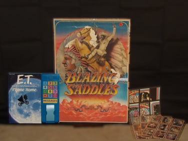 Blazing Saddles Poster, ET Phone Home Book, Sgt. Pepper Trading Cards