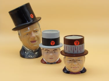 W.C. Fields Character Mugs (2) & Decanter