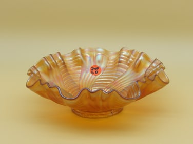 Fenton Ribbon Tie Scallop-Edge Bowl,