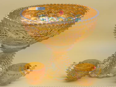 Imperial Punch Bowl w/ Stand and (2) Cups