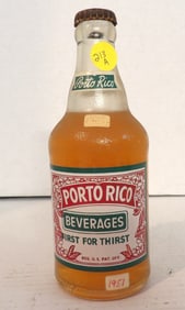 Porto Rico Orange Soda Glass Bottle