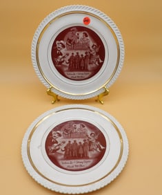 Wilma Lee & Stoney Cooper Country Music Plates (2)