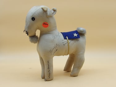 Navy Graduation Stuffed Goat Mascot Doll w/ Class Signatures