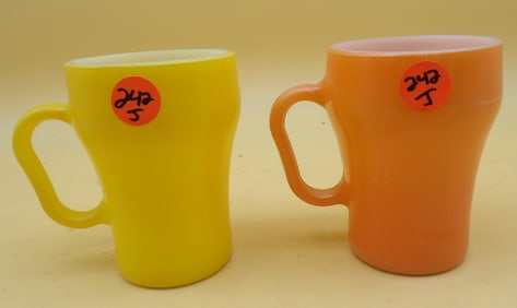 Fire King Anchor Hocking Soda Mugs (2)