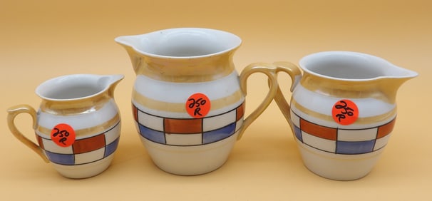 Union K Czech Lusterware Creamer Set (3 pcs)