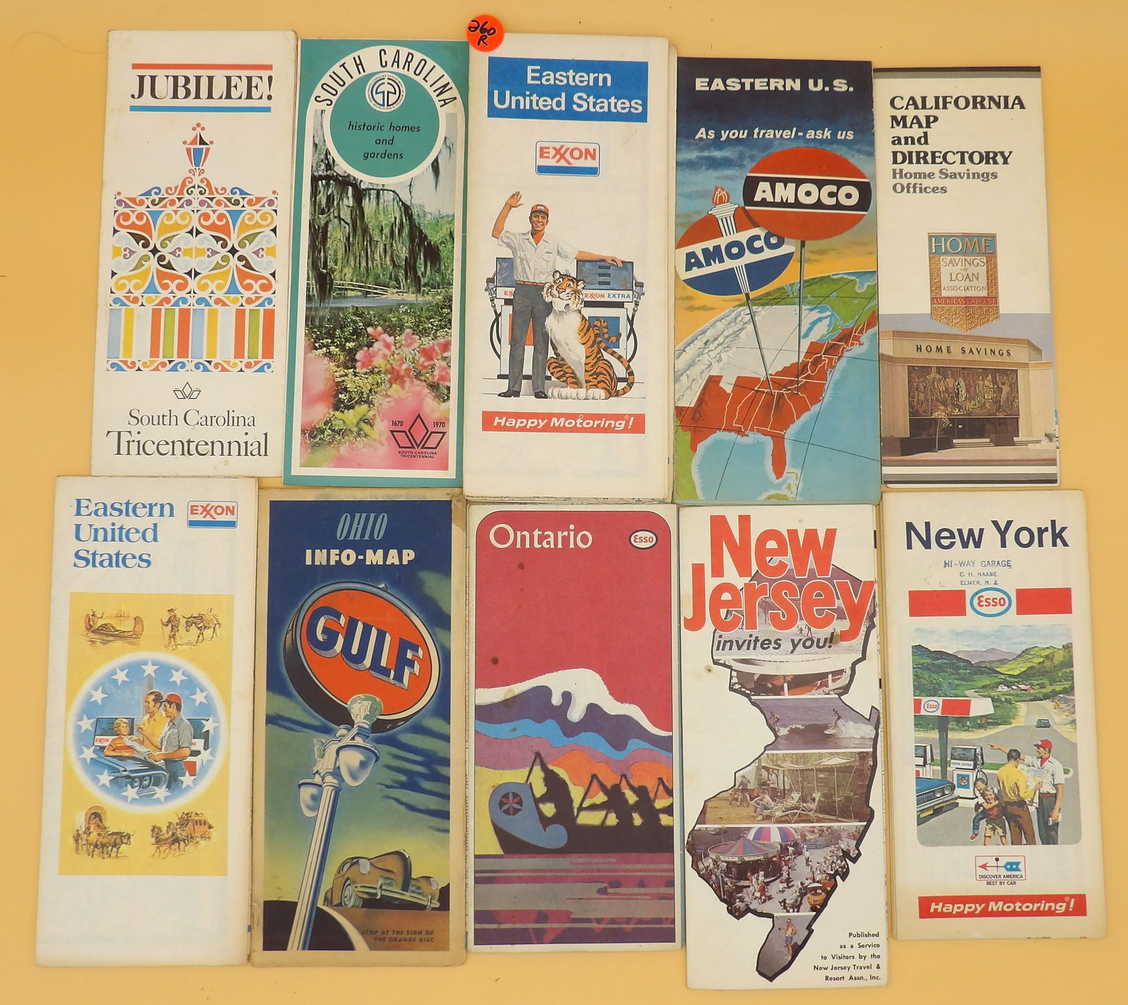 Vintage Road Maps - Texaco, Exxon, Gulf, More (21 pcs) (1 of 3)
