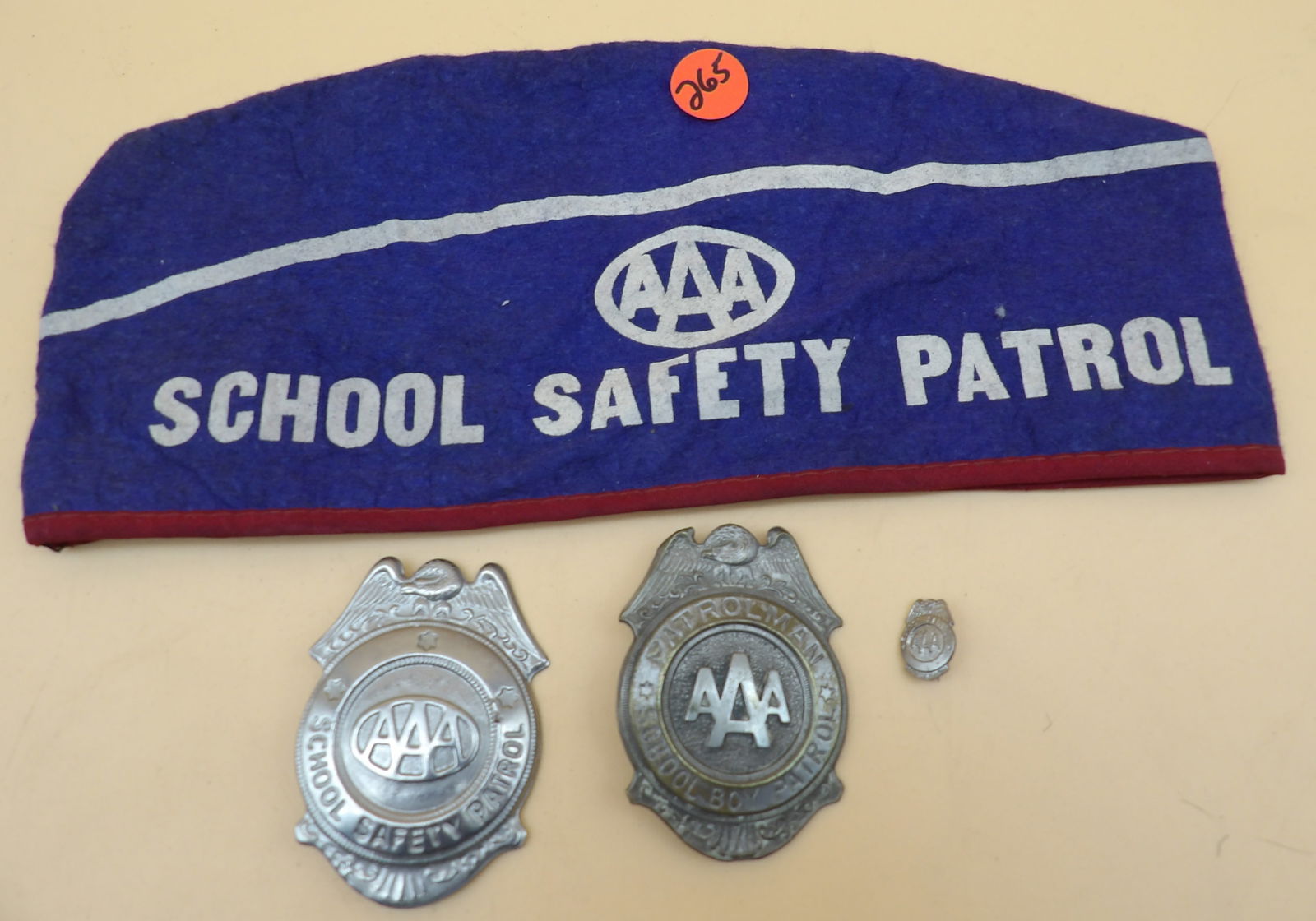 AAA Safety Patrol Badges, Pin, & Cap (1 of 4)