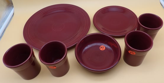 Fiestaware Plates, Bowl, Tumblers
