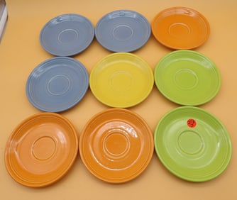Fiestaware Saucer Plates (9)