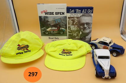 Classic Racing Books, Sunoco 'Ultra Racing' Hats, Die Cast Custom Cars