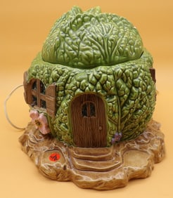 Ceramic Cabbage House Cottage Lamp